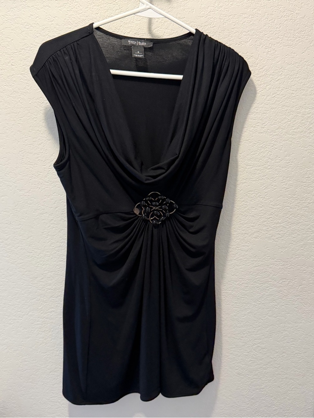 White House Black Market Black Top with Branded Neck Label
